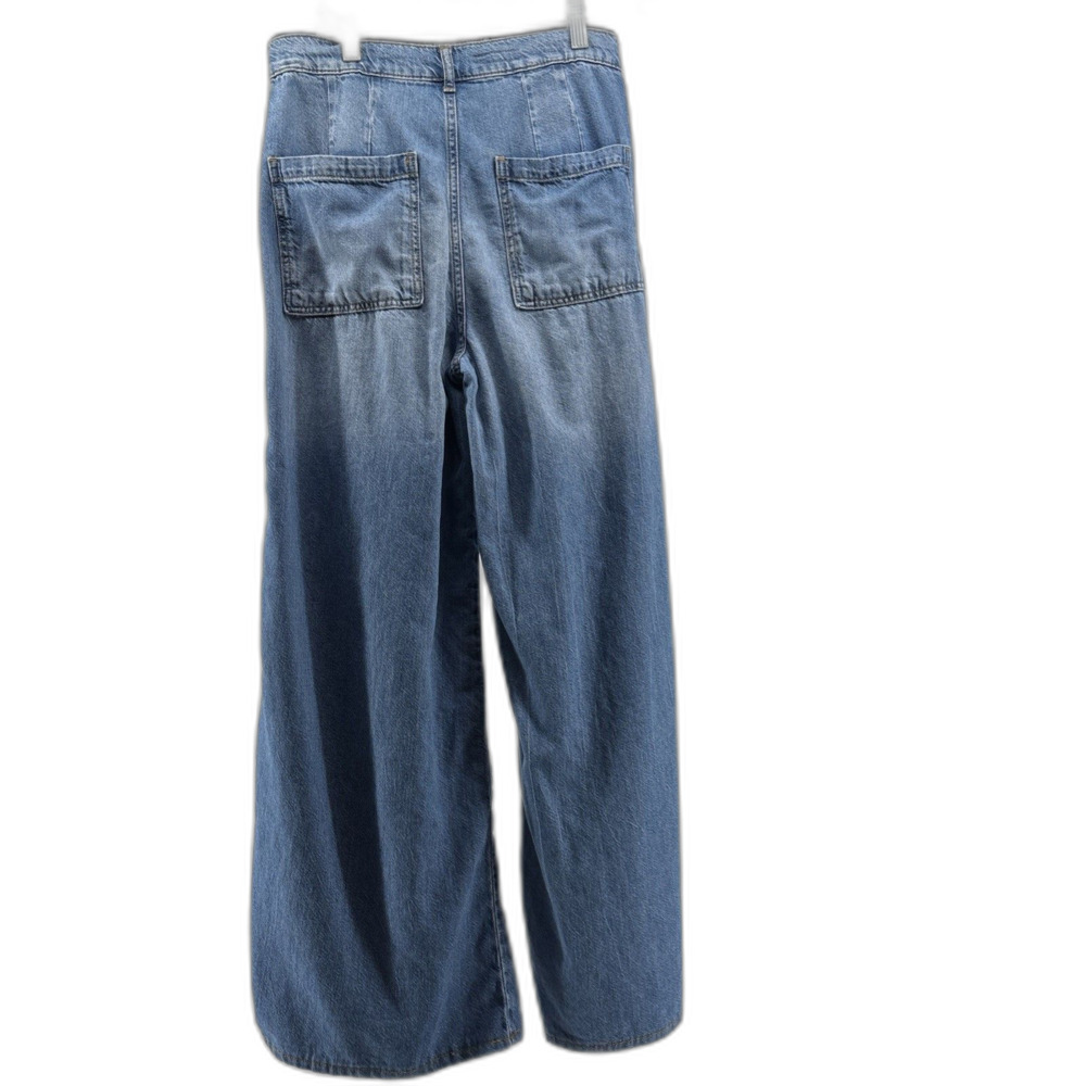 Pilcro Anthropologie Jane Women's Wide Leg Denim Jeans Welt Pocket 27/6 - Picture 2 of 6